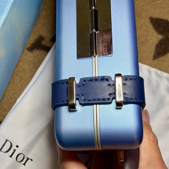 D.I.O.R Rimowa Metallic Blue Bag Wallet with Strap - Picture 13 of 13